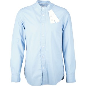 Hemd Sandro Classic Fit Pour Homme M À Manches Longues Col Évasé Bleu